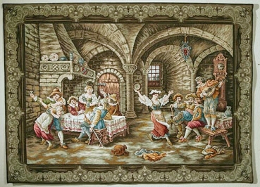 At the Inn (with embroidered decorative frame)