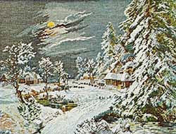 Winter Night - Miniature