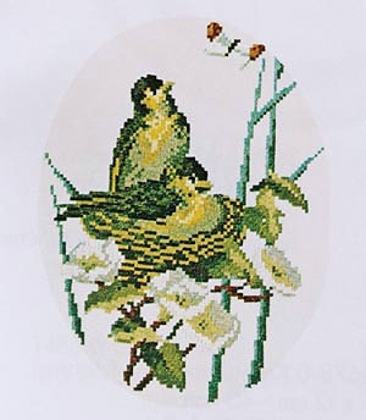 Spring Greeting - background not embroidered