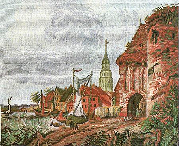 Das Marschtor in Buxtehude um 1830